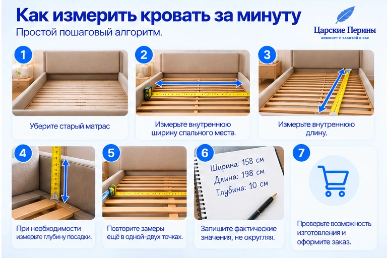 Как измерить кровать за минуту