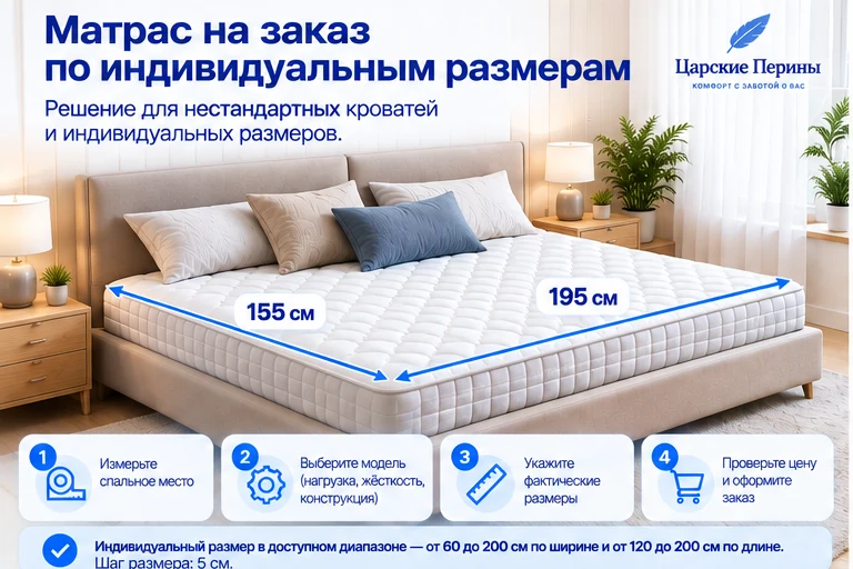 Матрас на заказ по индивидуальным размерам